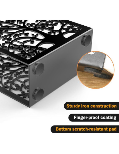 Soporte para Servilletas Housolution de Metal Negro 5.31x4.96x2.09