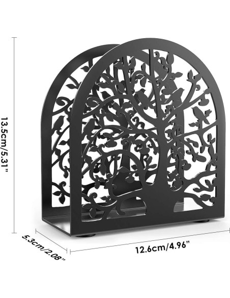 Soporte para Servilletas Housolution de Metal Negro 5.31x4.96x2.09