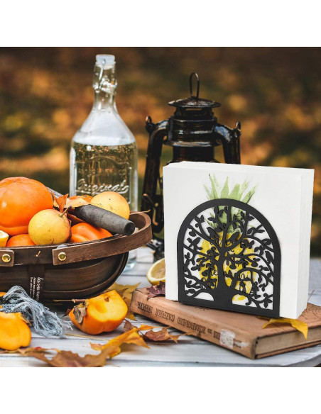 Soporte para Servilletas Housolution de Metal Negro 5.31x4.96x2.09