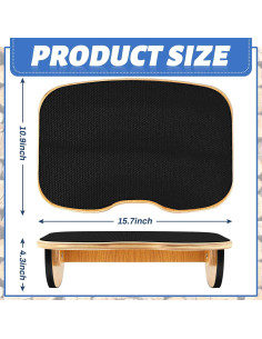 Reposapiés Ergonómico de Madera Taiyin 40x27.8x11 cm 2