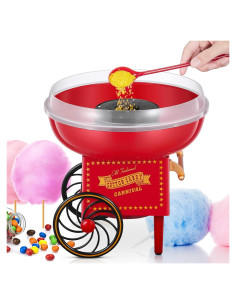 Máquina de Algodón de Azúcar FOHERE 500W Rojo Vintage