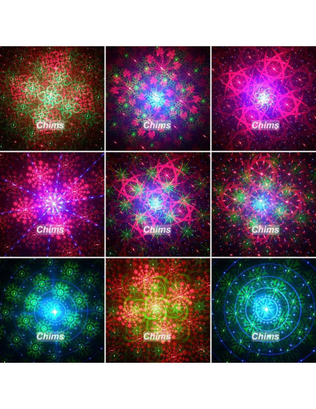 Luces de Fiesta LED Chims WL128RGRB RGB 128 Patrones Portátil