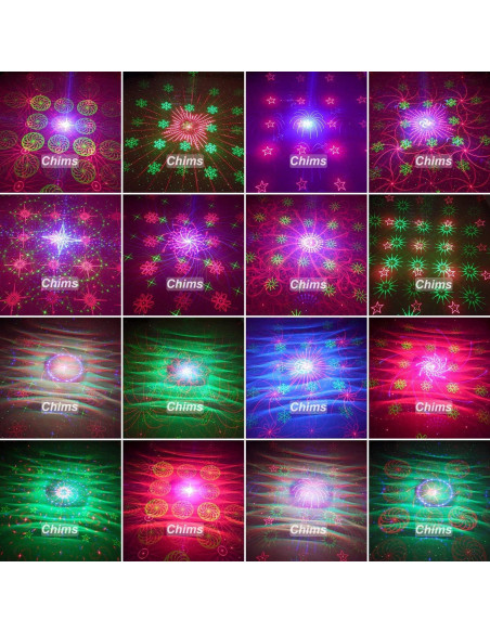 Luces de Fiesta LED Chims WL128RGRB RGB 128 Patrones Portátil
