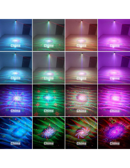 Luces de Fiesta LED Chims WL128RGRB RGB 128 Patrones Portátil