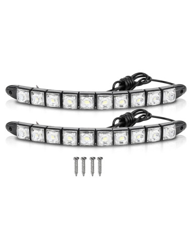Luces de Conducción Diurna LED MACHSWON 10 LEDs 26cm Blanco