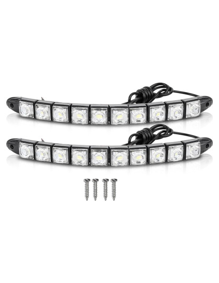 Luces de Conducción Diurna LED MACHSWON 10 LEDs 26cm Blanco