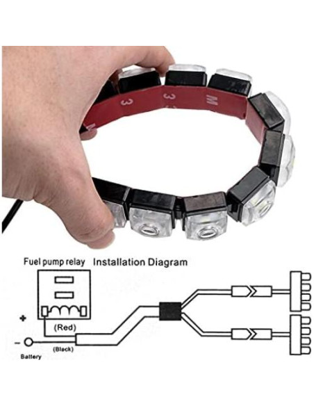 Luces de Conducción Diurna LED MACHSWON 10 LEDs 26cm Blanco