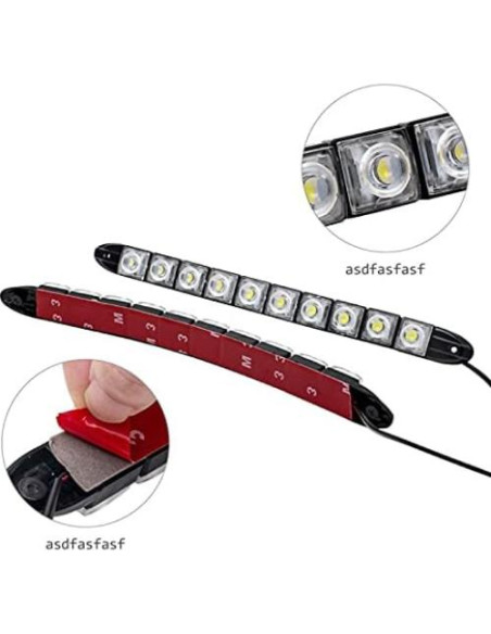 Luces de Conducción Diurna LED MACHSWON 10 LEDs 26cm Blanco