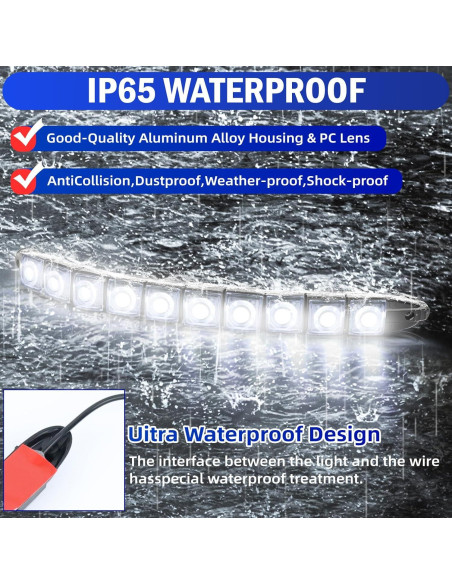 Luces de Conducción Diurna LED MACHSWON 10 LEDs 26cm Blanco