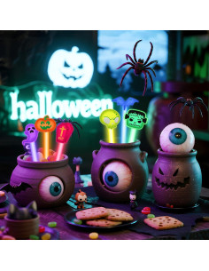 Paquete de 24 Palos de Luz Halloween AFZMON 10.16 cm Brillan en la Oscuridad 2