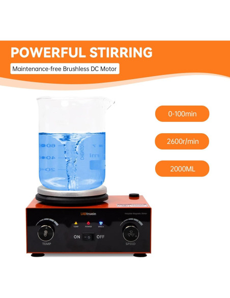 Placa Calentadora Magnética LABtruein LT-HM2000 280C 2000ml