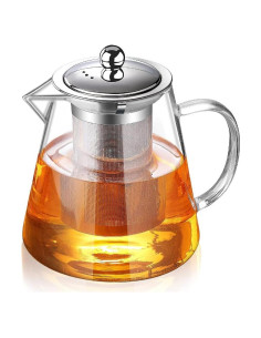 Tetera de vidrio TMOST 43oz con infusor acero inoxidable