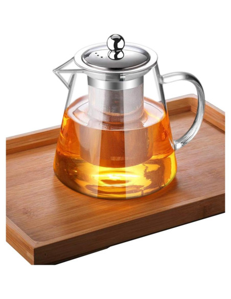 Tetera de vidrio TMOST 43oz con infusor acero inoxidable