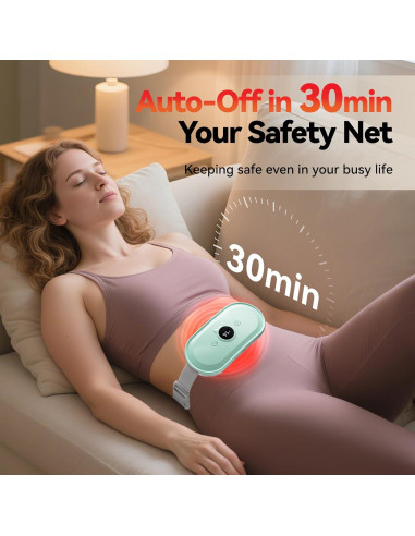 Almohadilla Calefactora Portátil Yeklike Verde 7 Niveles Calor