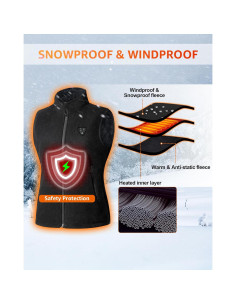 Chaleco Térmico Eléctrico para Mujeres Shenzhen FY-02 Negro 2