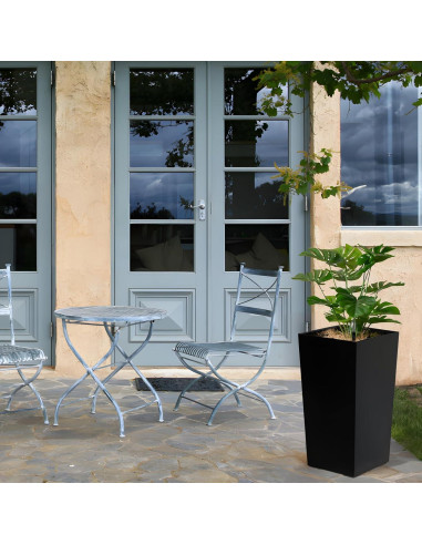 Juego de 2 Macetas Altas Gihusrzx 55cm con Drenaje y Nivel de Agua