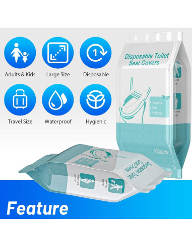 30 Cubiertas de Asiento de Inodoro Desechables XL Mckanti