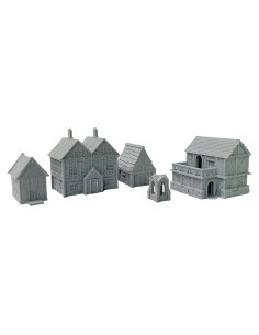 Miniatura de Edificios Medievales Hautico para Juegos RPG 18mm