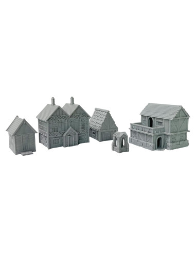 Miniatura de Edificios Medievales Hautico para Juegos RPG 18mm
