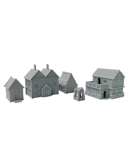 Miniatura de Edificios Medievales Hautico para Juegos RPG 18mm