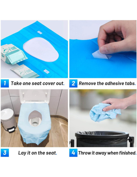 30 Cubiertas de Asiento de Inodoro Desechables XL Mckanti