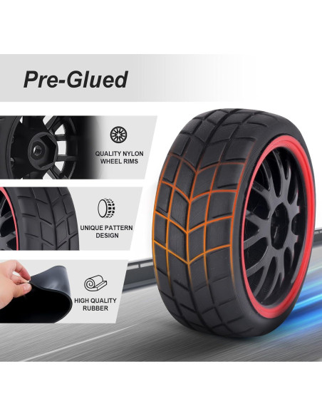 Ruedas y Neumáticos HobbyPark 12mm Hex 1/10 Caucho Blando