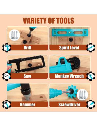 Juego de Herramientas para Niños GAIETYDIY 20 Piezas Educativo