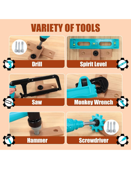 Juego de Herramientas para Niños GAIETYDIY 20 Piezas Educativo