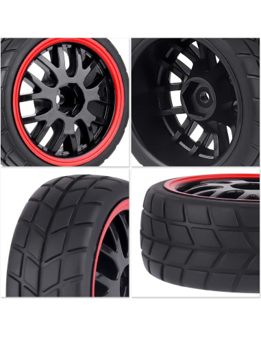 Ruedas y Neumáticos HobbyPark 12mm Hex 1/10 Caucho Blando