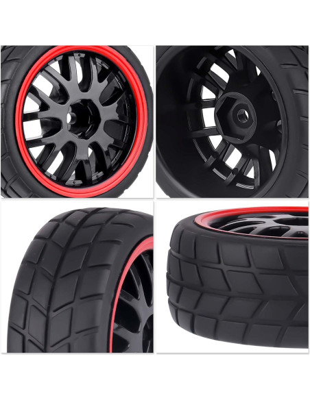 Ruedas y Neumáticos HobbyPark 12mm Hex 1/10 Caucho Blando