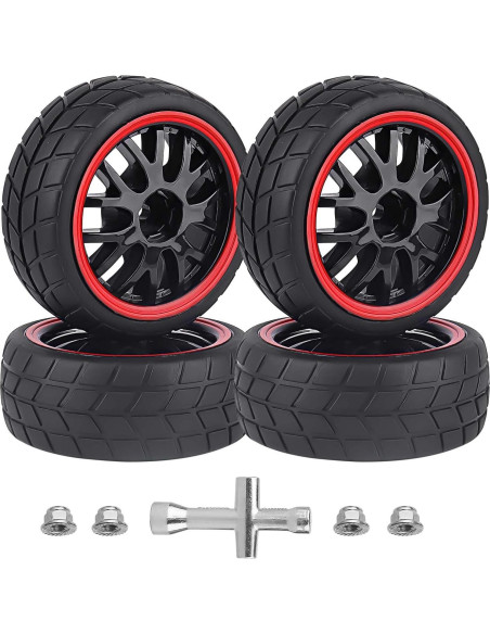 Ruedas y Neumáticos HobbyPark 12mm Hex 1/10 Caucho Blando