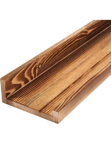 Estante Flotante AZSKY Set de 3, 61 cm, Color Quemado