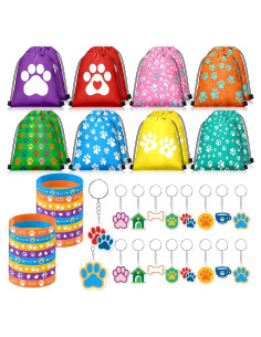 Set de Fiesta de Perro Talltalk 48 Pcs con Huellas de Patas