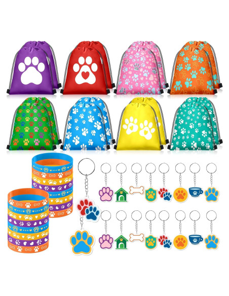 Set de Fiesta de Perro Talltalk 48 Pcs con Huellas de Patas