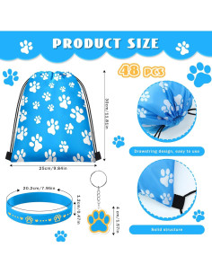 Set de Fiesta de Perro Talltalk 48 Pcs con Huellas de Patas 2