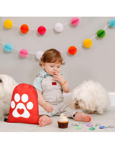 Set de Fiesta de Perro Talltalk 48 Pcs con Huellas de Patas