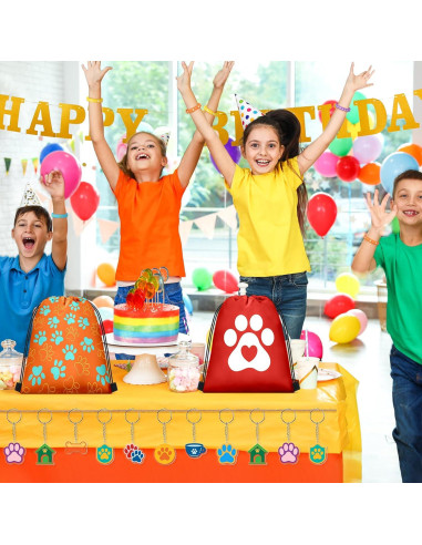 Set de Fiesta de Perro Talltalk 48 Pcs con Huellas de Patas