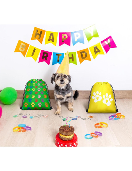 Set de Fiesta de Perro Talltalk 48 Pcs con Huellas de Patas