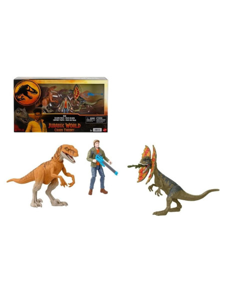 Jurassic World: Teoría del Caos - Figura Ben y 2 Dinosaurios