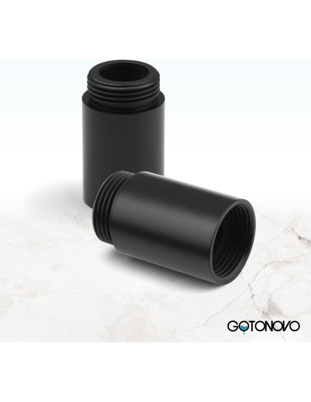 Tubo de Extensión 5 cm Gotonovo para Grifo de Baño Negro Mate Tubo de Extensión 5 cm Gotonovo para Grifo de Baño Negro Mate