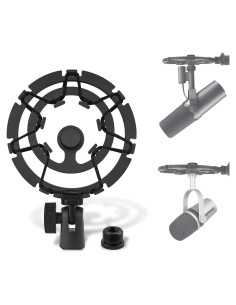 Soporte de Micrófono Geekria para Shure MV7, SM7B, MV7X Negro