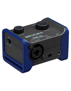 Interfaz de Audio Zoom AMS-22, 1 Entrada XLR/TRS, 2 Salidas, Loopback
