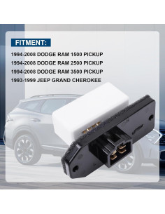 Resistor de Motor de Ventilador HVAC LCWRGS para Dodge Ram y Jeep 2