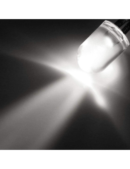 5 Piezas LED Pre Cableados 10mm Blanco uxcell DC 3-6V