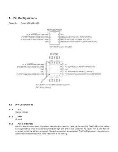 Microcontrolador ATtiny85 DIP-8 8 bits 8KB Flash FYWDJZJ