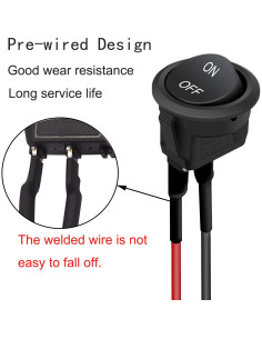 Interruptor Basculante TWTADE 10PCS 12V On/Off 6A/250V 2