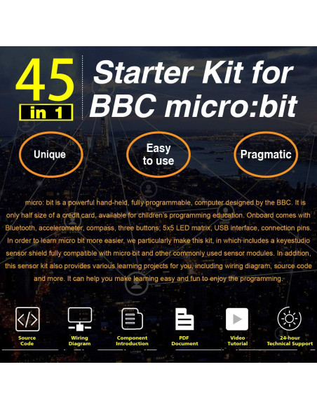 Kit de Inicio 45 Sensores Keyestudio para Micro:bit V2.2