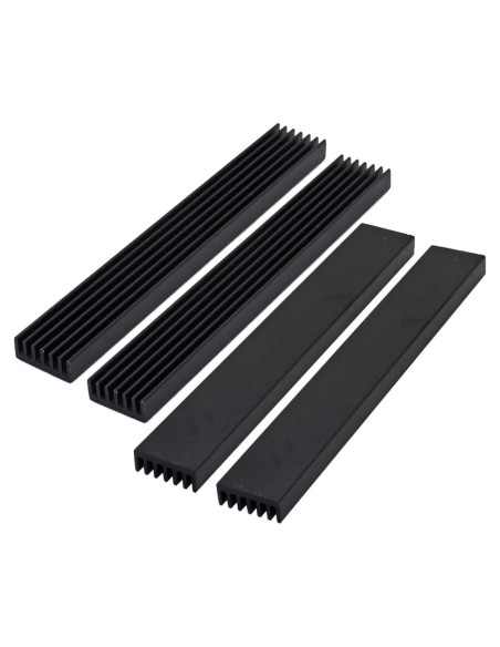 4 Disipadores de Calor de Aluminio 100x14x6mm Jeteokar