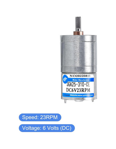 Motor con Engranaje DC MECCANIXITY JGA25-310 6V 23RPM