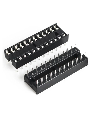 10 Pcs Zócalos IC DIP 24 Pin 2.54 mm WOWOONE